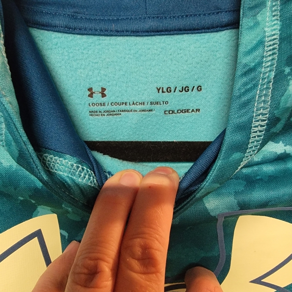 Under Armour Hooded Sweatshirt Girls Large - Picture 4 of 6